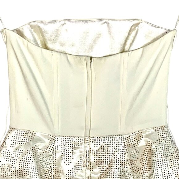 Vintage Jessica McClintock Gunne Sax Y2K Strapless Sparkle Cocktail Dress Size 1 - Picture 5 of 12